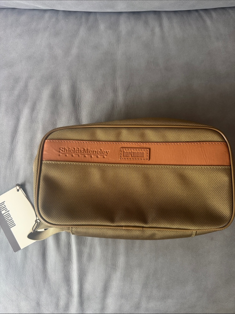 Hartmann Intensity Collection gold ballistic nylon leather trim travel bag. NWT